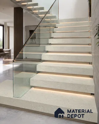 Marble Kitchen Counter Top Slab TL 11528 F Balistone Lichi 8 ft x 3 ft Full Body Matte Finish - 15 mm | Suitable for Table Top & Window Frame | Adhesive and Spacers Must be Used During Installation