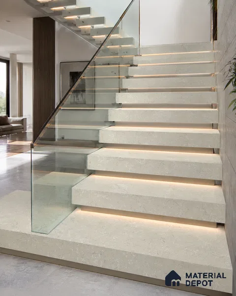 Marble Kitchen Counter Top Slab TL 11528 F Balistone Lichi 8 ft x 3 ft Full Body Matte Finish - 15 mm | Suitable for Table Top & Window Frame | Adhesive and Spacers Must be Used During Installation