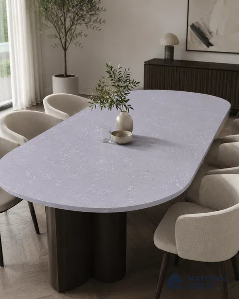 Marble Kitchen Counter Top Slab TL 11528 H Balistone Pearl 8 ft x 3 ft Full Body Matte Finish - 15 mm | Suitable for Table Top & Window Frame | Adhesive and Spacers Must be Used During Installation
