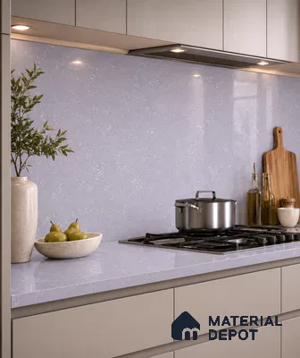 Marble Kitchen Counter Top Slab TL 11528 H Balistone Pearl 8 ft x 3 ft Full Body Matte Finish - 15 mm | Suitable for Table Top & Window Frame | Adhesive and Spacers Must be Used During Installation