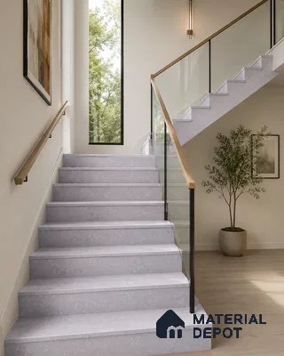 Marble Kitchen Counter Top Slab TL 11528 H Balistone Pearl 8 ft x 3 ft Full Body Matte Finish - 15 mm | Suitable for Table Top & Window Frame | Adhesive and Spacers Must be Used During Installation