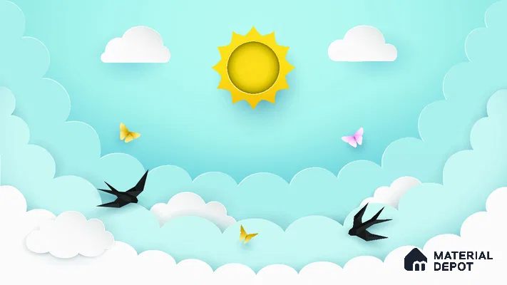 Sunshine Between the Clouds | WP 04072 Canvas Texture Finish Nature Style luxurious Customized size Wallpaper | 250 GSM WP01CNF Paper | (MOQ = 30 Sq. Ft.)