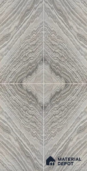 WL 00367 Bookmatch Opaque Design 8 ft x 4 ft Stone Veneer - 2 mm | Suitable for Facade, Wardrobe & Bedroom