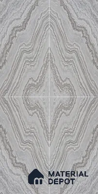 WL 00368 B Bookmatch Opaque Design 8 ft x 4 ft Stone Veneer - 4 mm | Suitable for Facade, Wardrobe & Bedroom