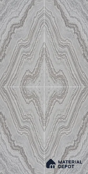 WL 00368 B Bookmatch Opaque Design 8 ft x 4 ft Stone Veneer - 4 mm | Suitable for Facade, Wardrobe & Bedroom