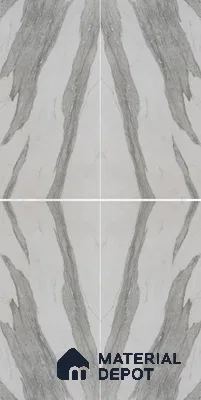 WL 00370 Bookmatch Opaque Design 8 ft x 4 ft Stone Veneer - 2 mm | Suitable for Facade, Wardrobe & Bedroom