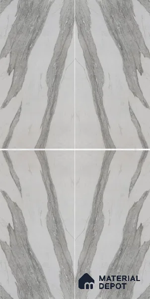 WL 00370 Bookmatch Opaque Design 8 ft x 4 ft Stone Veneer - 2 mm | Suitable for Facade, Wardrobe & Bedroom