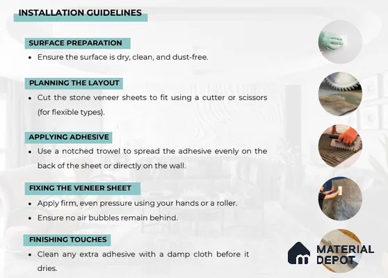 WL 00371 B Bookmatch Opaque Design 8 ft x 4 ft Stone Veneer - 4 mm | Suitable for Facade, Wardrobe & Bedroom