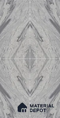 WL 00372 Bookmatch Opaque Design 8 ft x 4 ft Stone Veneer - 2 mm | Suitable for Facade, Wardrobe & Bedroom