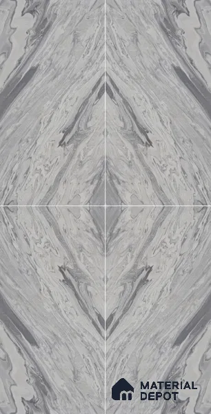 WL 00372 Bookmatch Opaque Design 8 ft x 4 ft Stone Veneer - 2 mm | Suitable for Facade, Wardrobe & Bedroom