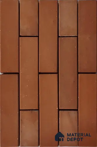 Brick Wall Cladding WL 00193 | 150 x 50 mm Matte Finish Hand Crafted Clay Wall Cladding - 12 mm | Suitable For Outdoor, Wall Cladding, Facade, Elevation & Balcony