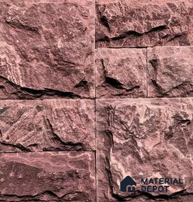 WL 00373 Bristo Natural Stone Wall Cladding | Set Contains Mix Sizes of 300x300 mm, 300x150 mm, 150x150 mm | Coverage Area 9 Sq. Ft. |  Stone is a Natural Product, Please Expect Variation in Shades
