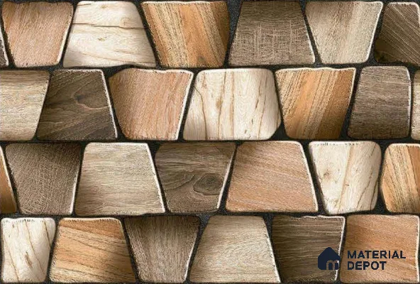 Wood Look Wall Tile TL 08795 18X12 inch Glossy Finish Ceramic Tile - 8 mm