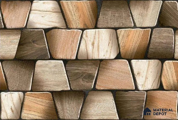 Wood Look Wall Tile TL 08795 18X12 inch Glossy Finish Ceramic Tile - 8 mm