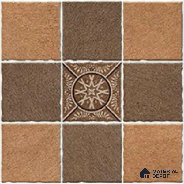 Stone Look Tile TL 09673 16x16 inch Matte Finish Vitrified Tile - 12 mm | Pattern Alignment May Vary | 2-3 mm Spacer is Mandatory