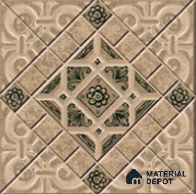 Patterned Look  Tile TL 09679 16x16 inch Matte Finish Vitrified Tile - 12 mm | Pattern Alignment May Vary | 2-3 mm Spacer is Mandatory
