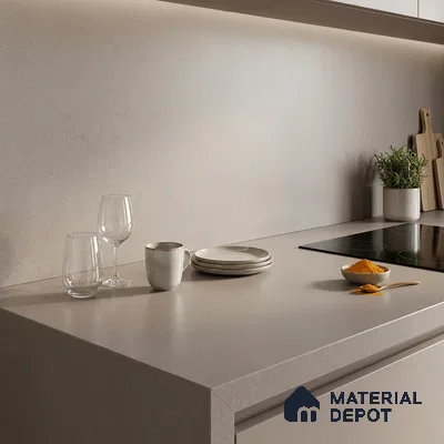 Plain Counter Top Slab TL 11513 B Dust 8 ft x 2.6 ft Full Body Vitrified Matte Finish - 15 mm | Suitable For Counter Top, Dining Table Top & Window Frame