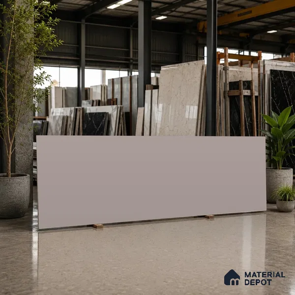 Plain Counter Top Slab TL 11513 B Dust 8 ft x 2.6 ft Full Body Vitrified Matte Finish - 15 mm | Suitable For Counter Top, Dining Table Top & Window Frame