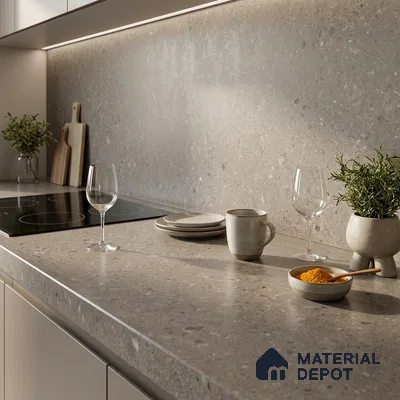Plain Counter Top Slab TL 11513 C Pastel 8 ft x 2.6 ft Full Body Vitrified Matte Finish - 15 mm | Suitable For Counter Top, Dining Table Top & Window Frame