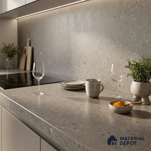 Plain Counter Top Slab TL 11513 C Pastel 8 ft x 2.6 ft Full Body Vitrified Matte Finish - 15 mm | Suitable For Counter Top, Dining Table Top & Window Frame