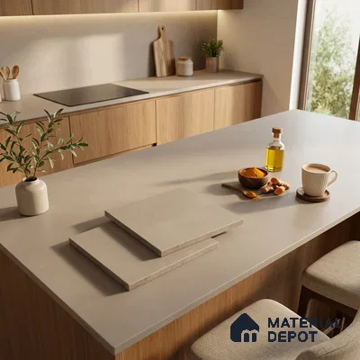 Plain Counter Top Slab TL 11513 Clay 8 ft x 2.6 ft Full Body Vitrified Matte Finish - 15 mm | Suitable For Counter Top, Dining Table Top & Window Frame
