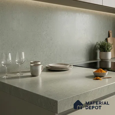 Plain Counter Top Slab TL 11513 D Grevel 8 ft x 2.6 ft Full Body Vitrified Matte Finish - 15 mm | Suitable For Counter Top, Dining Table Top & Window Frame
