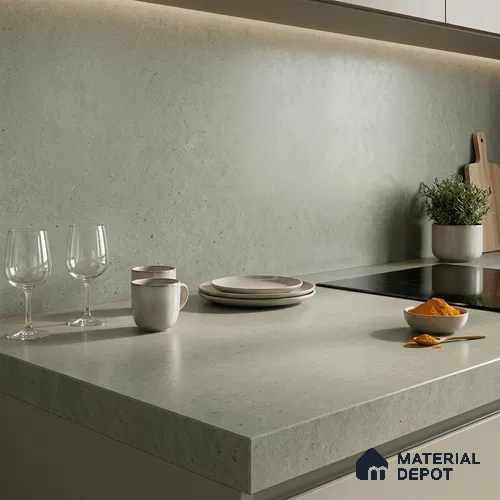 Plain Counter Top Slab TL 11513 D Grevel 8 ft x 2.6 ft Full Body Vitrified Matte Finish - 15 mm | Suitable For Counter Top, Dining Table Top & Window Frame