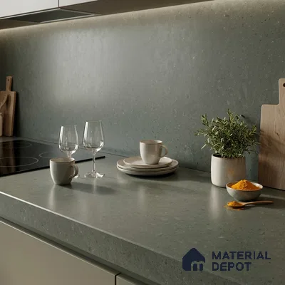 Plain Counter Top Slab TL 11513 E Juniper 8 ft x 2.6 ft Full Body Vitrified Matte Finish - 15 mm | Suitable For Counter Top, Dining Table Top & Window Frame