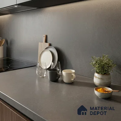 Plain Counter Top Slab TL 11513 F Midnight 8 ft x 2.6 ft Full Body Vitrified Matte Finish - 15 mm | Suitable For Counter Top, Dining Table Top & Window Frame