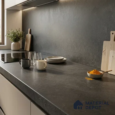 Plain Counter Top Slab TL 11513 G Olive 8 ft x 2.6 ft Full Body Vitrified Matte Finish - 15 mm | Suitable For Counter Top, Dining Table Top & Window Frame