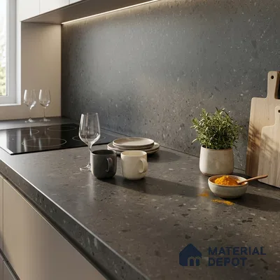 Plain Counter Top Slab TL 11513 H Oxford 8 ft x 2.6 ft Full Body Vitrified Matte Finish - 15 mm | Suitable For Counter Top, Dining Table Top & Window Frame
