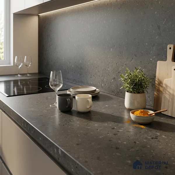 Plain Counter Top Slab TL 11513 H Oxford 8 ft x 2.6 ft Full Body Vitrified Matte Finish - 15 mm | Suitable For Counter Top, Dining Table Top & Window Frame