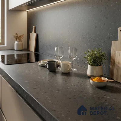 Plain Counter Top Slab TL 11513 H Oxford 8 ft x 2.6 ft Full Body Vitrified Matte Finish - 15 mm | Suitable For Counter Top, Dining Table Top & Window Frame