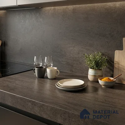 Plain Counter Top Slab TL 11513 I Panther 8 ft x 2.6 ft Full Body Vitrified Matte Finish - 15 mm | Suitable For Counter Top, Dining Table Top & Window Frame