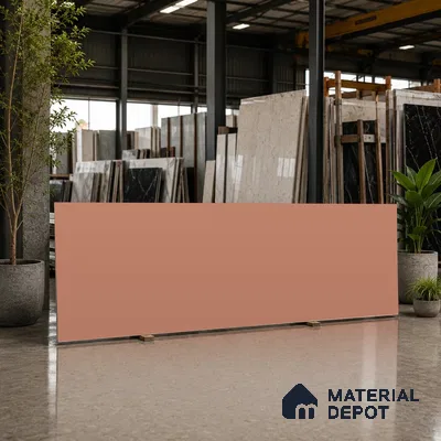 Plain Counter Top Slab TL 11513 J Peach 8 ft x 2.6 ft Full Body Vitrified Matte Finish - 15 mm | Suitable For Counter Top, Dining Table Top & Window Frame