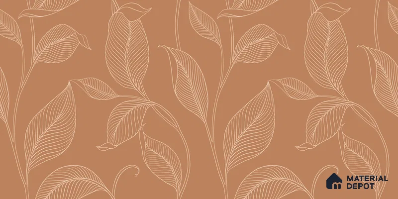 Terracotta Vein Wildflower Cluster | WP 04125 B Non Woven Matte Finish Tropical Style Premium Customized size Wallpaper | 150 GSM WP01MTF Paper | (MOQ = 30 Sq. Ft.)