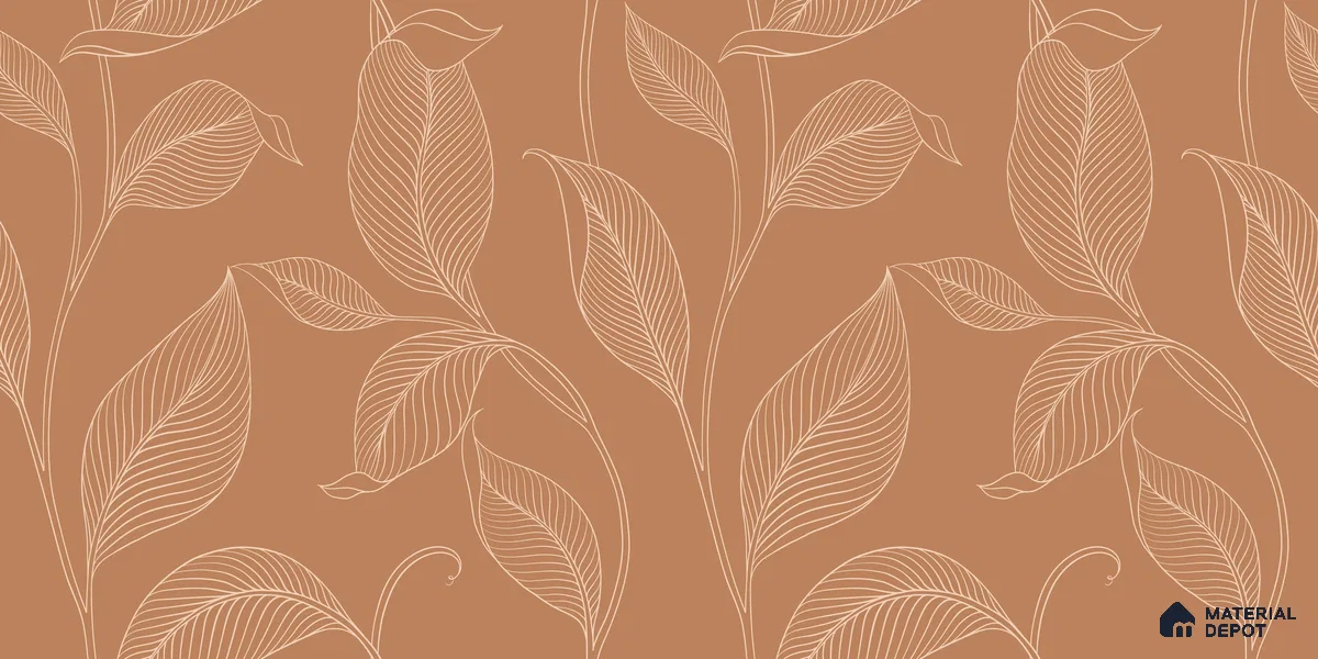 Terracotta Vein Wildflower Cluster | WP 04125 B Non Woven Matte Finish Tropical Style Premium Customized size Wallpaper | 150 GSM WP01MTF Paper | (MOQ = 30 Sq. Ft.)