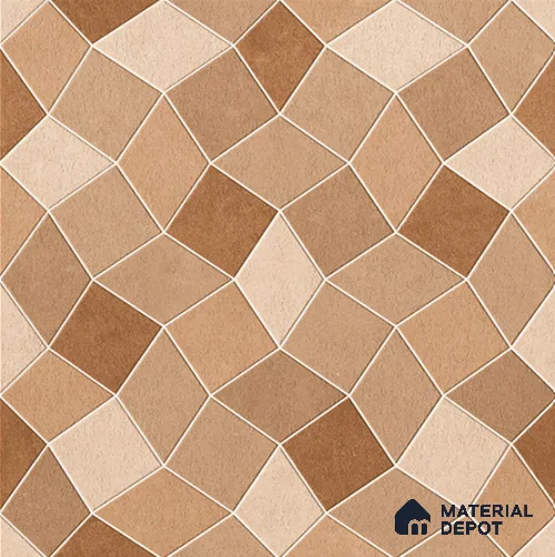 TL 08682 Brown 1.31 ft x 1.31 ft Matte Finish Vitrified Floor Tile - 11 mm | Pattern Alignment May Vary | 2-3 mm Spacer is Mandatory