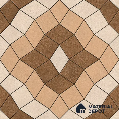 TL 08681 Brown 1.31 ft x 1.31 ft Matte Finish Vitrified Floor Tile - 11 mm | Pattern Alignment May Vary | 2-3 mm Spacer is Mandatory