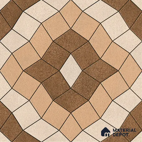TL 08681 Brown 1.31 ft x 1.31 ft Matte Finish Vitrified Floor Tile - 11 mm | Pattern Alignment May Vary | 2-3 mm Spacer is Mandatory