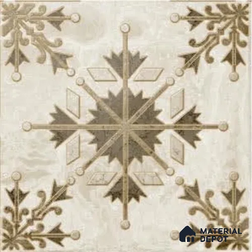 TL 08654 Brown Decor 298X298 mm Matte Finish Vitrified Floor & Wall Tile - 12 mm | Random 08