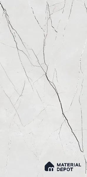 Marble Carrara Wall & Floor Tile TL 05612 D Light Grey 4 ft x 2 ft Matte Finish Vitrified Tile - 9 mm | 6 Random Designs | Suitable For Living Room, Bedroom, Kitchen