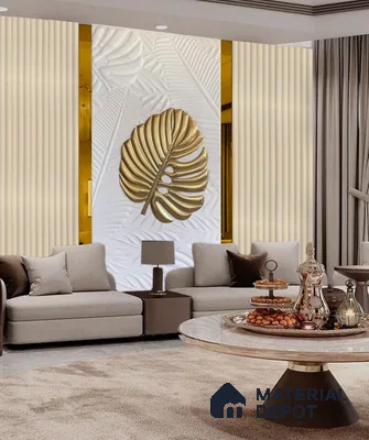 Cream Fabric Louver PN 06448 (LPR-511) Cream Fabric 9.5 ft x 6.3 inch WPC Panel - 15 mm | Suitable for Feature Wall, TV Unit & Living Room | | Width is Subjected to 5% Variation