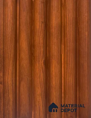 Brown Wooden Louver PN 06452 (LPR-516) Mahogany 9.5 ft x 6.3 inch WPC Panel - 15 mm | Suitable for Feature Wall, TV Unit & Living Room | | Width is Subjected to 5% Variation