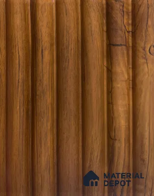 Brown Wooden Louver PN 06451 (LPR-514) Oak 9.5 ft x 6.3 inch WPC Panel - 15 mm | Suitable for Feature Wall, TV Unit & Living Room | | Width is Subjected to 5% Variation