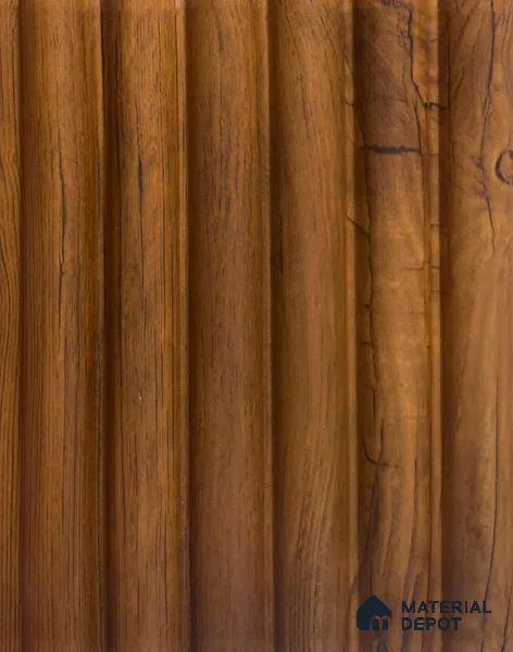 Brown Wooden Louver PN 06451 (LPR-514) Oak 9.5 ft x 6.3 inch WPC Panel - 15 mm | Suitable for Feature Wall, TV Unit & Living Room | | Width is Subjected to 5% Variation