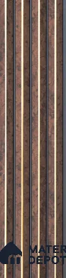 Brown Wooden Louver PN 05523 9.5 ft x 5 inch Charcoal Panel - 11 mm | Suitable for Feature Wall, TV Unit & Living Room | Width is Subjected to 5% Variation