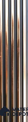 Brown Metallic Louver PN 05526 9.5 ft x 5 inch Charcoal Panel - 11 mm | Suitable for Feature Wall, TV Unit & Living Room | Width is Subjected to 5% Variation