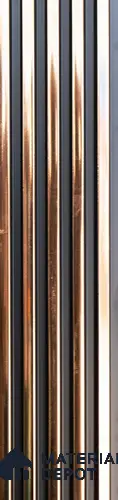 Brown Metallic Louver PN 05526 9.5 ft x 5 inch Charcoal Panel - 11 mm | Suitable for Feature Wall, TV Unit & Living Room | Width is Subjected to 5% Variation
