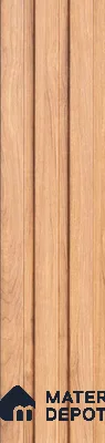 Brown Wooden Louver PN 05509 9.5 ft x 5 inch Charcoal Panel - 11 mm | Suitable for Feature Wall, TV Unit & Living Room | Width is Subjected to 5% Variation